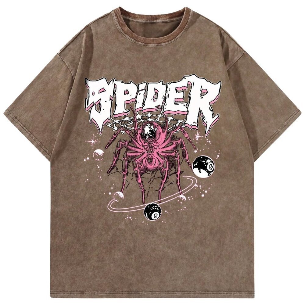 Vintage Oversized Graphic Tee Unisex Cotton Acid Washed Streetwear Y2K
